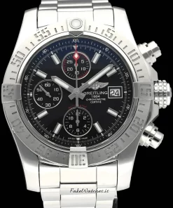 Breitling Avenger II A13381 Automatic 43mm Unisex Replica Watch - Black Dial, Steel Case