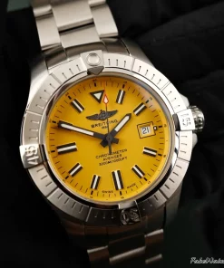 Breitling Avenger Seawolf A17319 Automatic 45mm Unisex Replica Watch - Yellow Dial, Steel Case