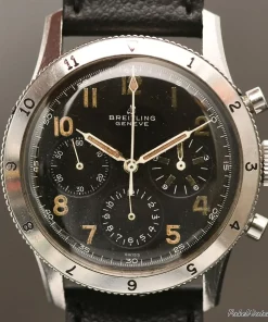 Breitling Avi AVI 765 Manual winding 40mm Unisex Replica Watch - Black Dial, Steel Case
