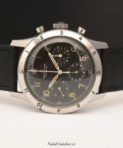 Alternative view of Breitling Avi AVI 765 Manual winding 40mm Unisex Replica Watch - Black Dial, Steel Case
