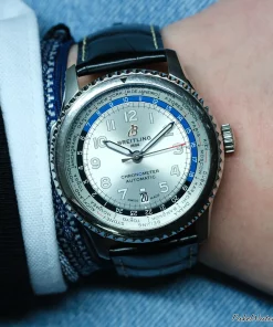 Breitling Aviator 8 AB3521 Automatic 43mm Unisex Replica Watch - Silver Dial, Steel Case