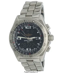 Breitling B-1 A68062 Quartz 42mm Unisex Replica Watch - Black Dial, Steel Case