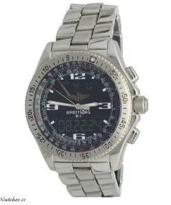 Alternative view of Breitling B-1 A68062 Quartz 42mm Unisex Replica Watch - Black Dial, Steel Case
