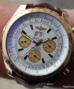 Breitling Bentley 6.75 H44363 Automatic 48mm Unisex Replica Watch - White Dial, Rose Gold Case