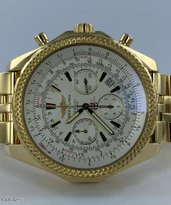 Breitling Bentley Motors K25362 Automatic 48mm Unisex Replica Watch - Black Dial, Yellow Gold Case