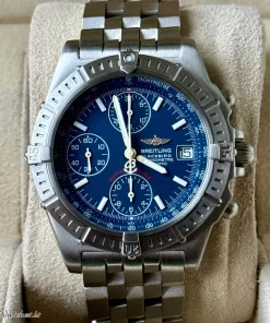Alternative view of Breitling Blackbird A13353 Automatic 40mm Unisex Replica Watch - Blue Dial, Steel Case