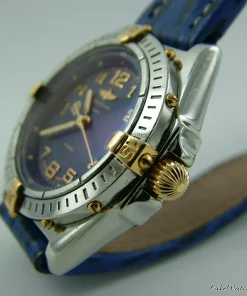 Alternative view of Breitling Callistino - Quartz 30mm Female Replica Watch - Blue Dial, Gold/Steel Case