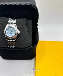 Alternative view of Breitling Callistino A72345 Quartz 29mm Female Replica Watch - Pearl Dial, Steel Case