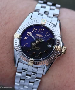 Breitling Callistino B52045.1 Quartz 28mm Female Replica Watch - Black Dial, Steel Case