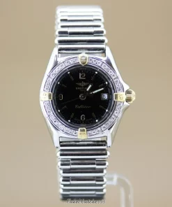 Breitling Callistino B52045.1 Quartz 28mm Female Replica Watch - Black Dial, Steel Case