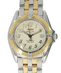 Breitling Callistino D52045.1 Quartz 28mm Female Replica Watch - Yellow Dial, Steel Case