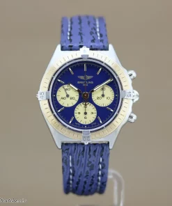 Alternative view of Breitling Callisto 80520 Manual winding 36mm Unisex Replica Watch - Blue Dial, Gold/Steel Case