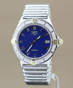 Alternative view of Breitling Callisto B57045 Quartz 34mm Unisex Replica Watch - Blue Dial, Steel Case
