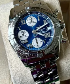 Breitling Chrono Cockpit A13358 Automatic 39mm Unisex Replica Watch - Blue Dial, Steel Case