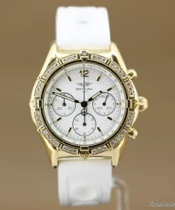 Breitling Chrono Cockpit K30011 Automatic 37mm Unisex Replica Watch - White Dial, Yellow Gold Case