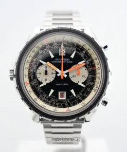 Breitling Chrono-Matic 1806 Automatic 48mm Unisex Replica Watch - Black Dial, Steel Case