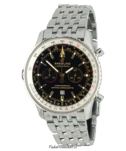 Breitling Chrono-Matic A41350 Automatic 41mm Unisex Replica Watch - Black Dial, Steel Case