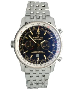 Alternative view of Breitling Chrono-Matic A41350 Automatic 41mm Unisex Replica Watch - Black Dial, Steel Case
