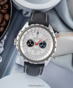Breitling Chrono-Matic A41360 BRESCIA Automatic 49mm Unisex Replica Watch - Blue Dial, Steel Case