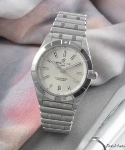 Breitling Chronomat 36 A10380101A3A1 Automatic 36mm Female Replica Watch - White Dial, Steel Case