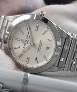 Alternative view of Breitling Chronomat 36 A10380101A3A1 Automatic 36mm Female Replica Watch - White Dial, Steel Case