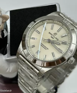 Breitling Chronomat 36 A10380101A3A1 Automatic 36mm Female Replica Watch - White Dial, Steel Case