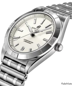 Alternative view of Breitling Chronomat 36 A10380101A3A1 Automatic 36mm Female Replica Watch - White Dial, Steel Case