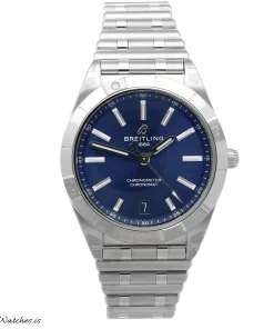 Breitling Chronomat 36 A10380101C1A1 Automatic 36mm Female Replica Watch - Blue Dial, Steel Case