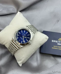 Alternative view of Breitling Chronomat 36 A10380101C1A1 Automatic 36mm Female Replica Watch - Blue Dial, Steel Case