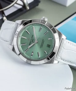 Alternative view of Breitling Chronomat 36 A10380101L1A1 Automatic 36mm Female Replica Watch - Green Dial, Steel Case