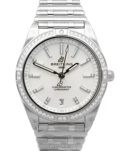 Breitling Chronomat 36 A10380591A1A1 Automatic 36mm Female Replica Watch - White Dial, Steel Case