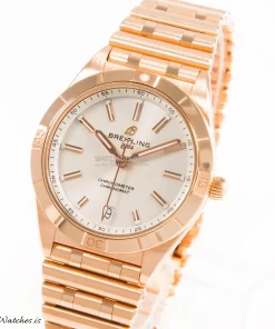 Breitling Chronomat 36 R10380101A1R1 Automatic 36mm Unisex Replica Watch - White Dial, Red Gold Case