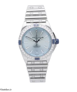 Breitling Chronomat 38 A17356531C1A1 Quartz 38mm Unisex Replica Watch - Blue Dial, Steel Case
