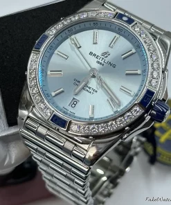 Breitling Chronomat 38 A17356531C1A1 Automatic 38mm Unisex Replica Watch - Blue Dial, Steel Case