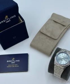 Alternative view of Breitling Chronomat 38 A17356531C1A1 Automatic 38mm Unisex Replica Watch - Blue Dial, Steel Case
