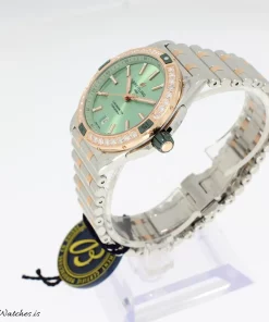 Alternative view of Breitling Chronomat 38 U17356531L1U1 Automatic 38mm Female Replica Watch - Green Dial, Gold/Steel Case
