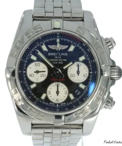 Breitling Chronomat 41 AB0140 Automatic 41mm Unisex Replica Watch - Black Dial, Steel Case
