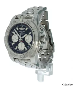 Alternative view of Breitling Chronomat 41 AB0140 Automatic 41mm Unisex Replica Watch - Black Dial, Steel Case