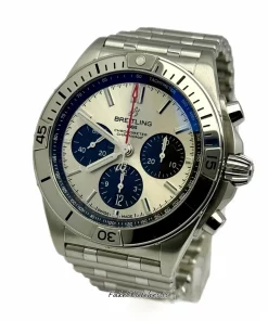Breitling Chronomat 42 AB0134 Automatic 42mm Unisex Replica Watch - Silver Dial, Steel Case