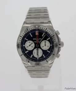 Breitling Chronomat 42 AB0134101B1A1 Automatic 42mm Unisex Replica Watch - Black Dial, Steel Case