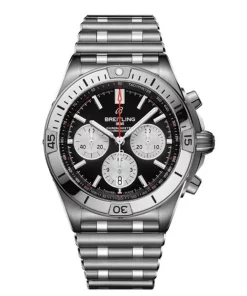 Alternative view of Breitling Chronomat 42 AB0134101B1A1 Automatic 42mm Unisex Replica Watch - Black Dial, Steel Case