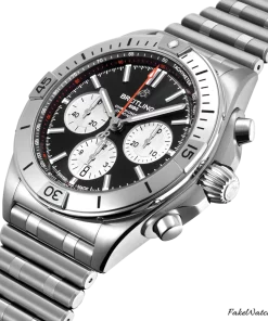 Alternative view of Breitling Chronomat 42 AB0134101B1A1 Automatic 42mm Unisex Replica Watch - Black Dial, Steel Case
