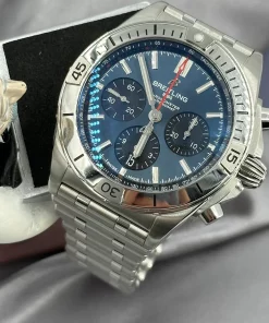 Breitling Chronomat 42 AB0134101C1A1 Automatic 42mm Unisex Replica Watch - Blue Dial, Steel Case