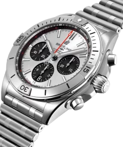 Alternative view of Breitling Chronomat 42 AB0134101G1A1 Automatic 42mm Unisex Replica Watch - Silver Dial, Steel Case