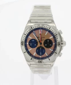Breitling Chronomat 42 AB0134101K1A1 Automatic 42mm Unisex Replica Watch - Brown Dial, Steel Case