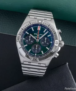 Breitling Chronomat 42 AB01343A1L1A1 Automatic 42mm Unisex Replica Watch - Green Dial, Steel Case