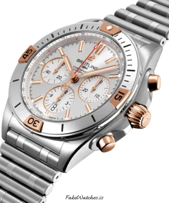 Alternative view of Breitling Chronomat 42 IB0134101G1A1 Automatic 42mm Unisex Replica Watch - Silver Dial, Steel Case