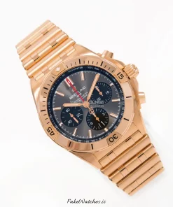 Alternative view of Breitling Chronomat 42 RB0134101B1R1 Automatic 42mm Unisex Replica Watch - Grey Dial, Red Gold Case