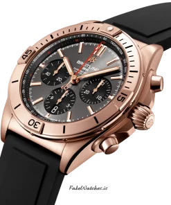 Alternative view of Breitling Chronomat 42 RB0134101B1S1 Automatic 42mm Unisex Replica Watch - Grey Dial, Red Gold Case