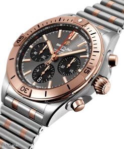 Alternative view of Breitling Chronomat 42 UB0134101B1U1 Automatic 42mm Unisex Replica Watch - Grey Dial, Steel Case